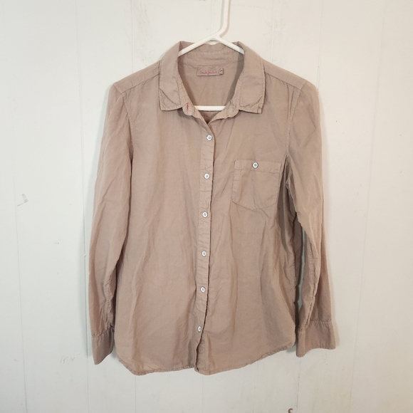 Fresh Produce Tan Casual Cotton Buttom-down Size Medium Made In India - Picture 1 of 16